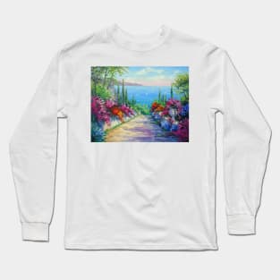 Sunny road to the sea Long Sleeve T-Shirt